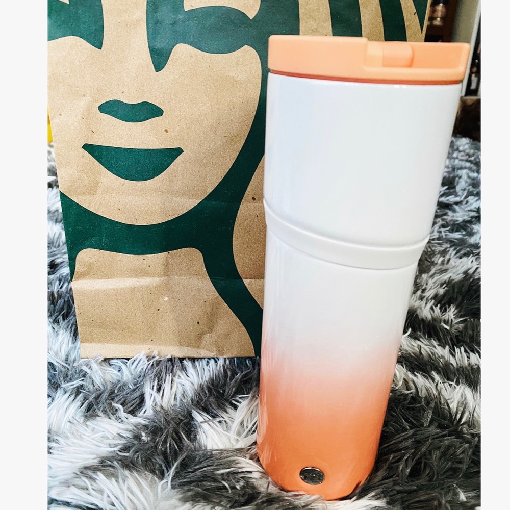 Starbucks White Peach Ombré Cup 🤍🍑